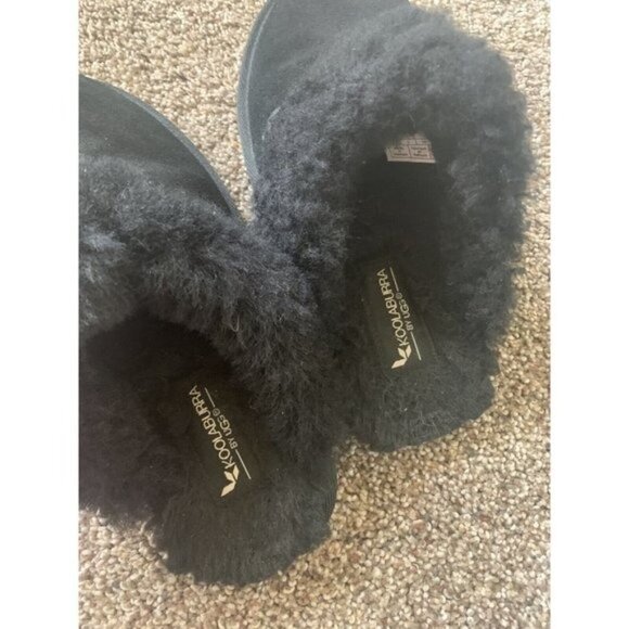KOOLABURRA by UGG Milo Scuff Slipper 1015823 SIZE 5 Black Suede - Picture 6 of 7